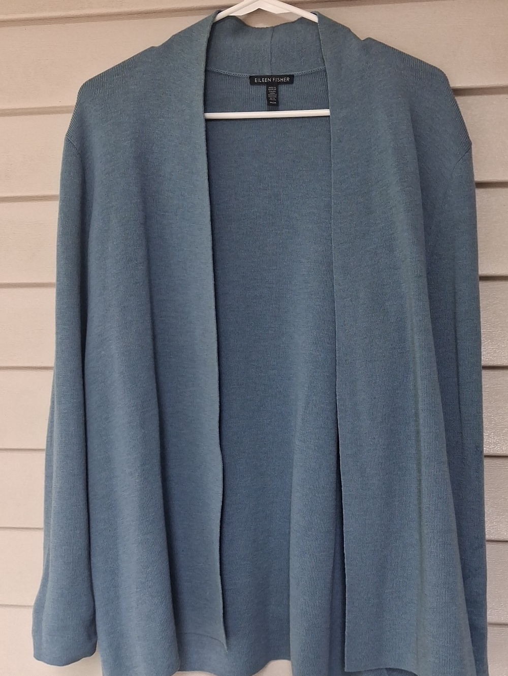 Eileen Fisher Cardigan Open Front Italian Extra Fine Merino Wool